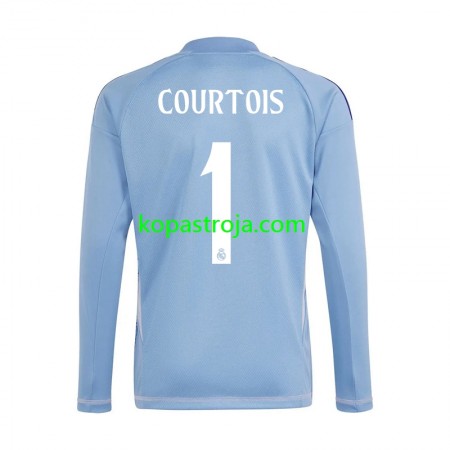 Billiga Fotbollströjor Real Madrid Thibaut Courtois 1 Målvakt Hemma tröja 2024/25 Långärmad